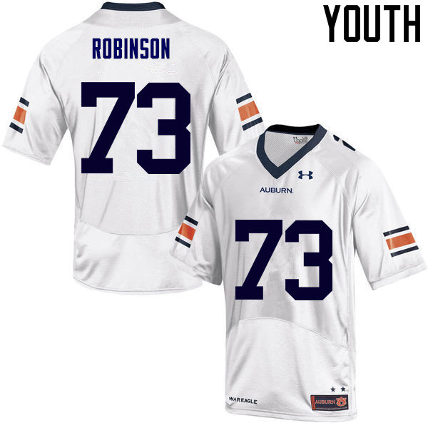 Auburn Tigers Youth Greg Robinson #73 White Under Armour Stitched College NCAA Authentic Football Jersey NYM2274AW